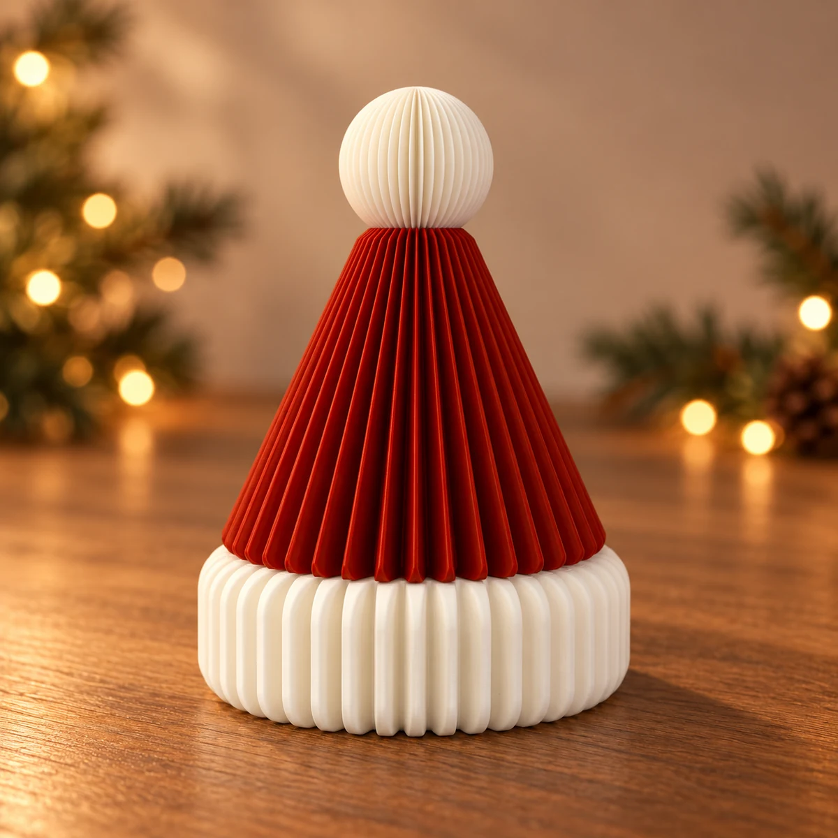 Kerstmuts schaal als 3D-geprinte kerstdecoratie