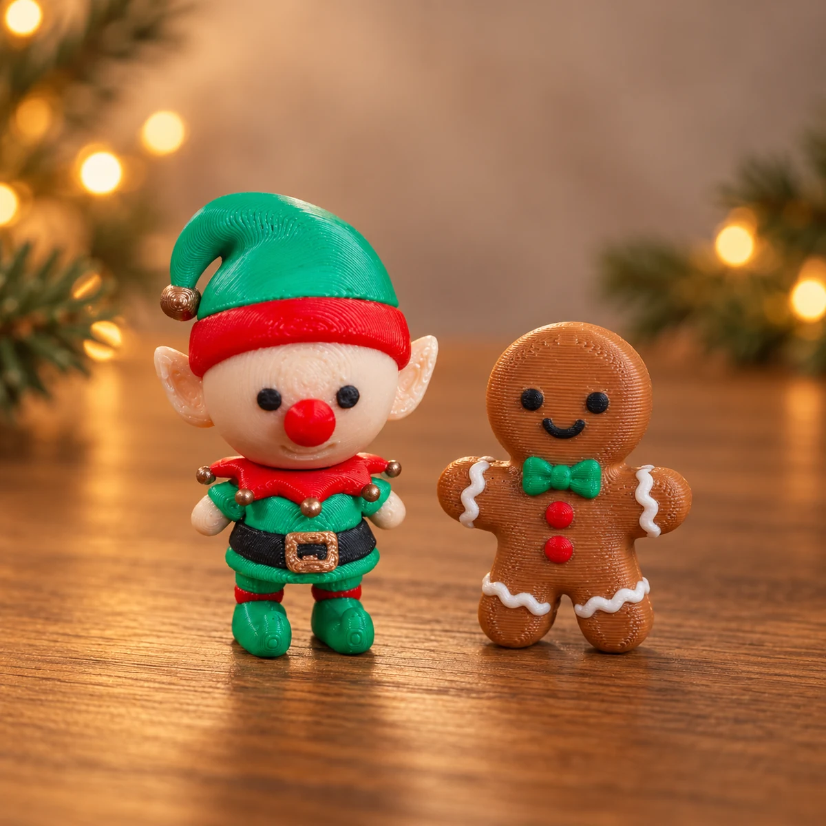 Kerstmini's als 3D-geprinte kerstdecoratie