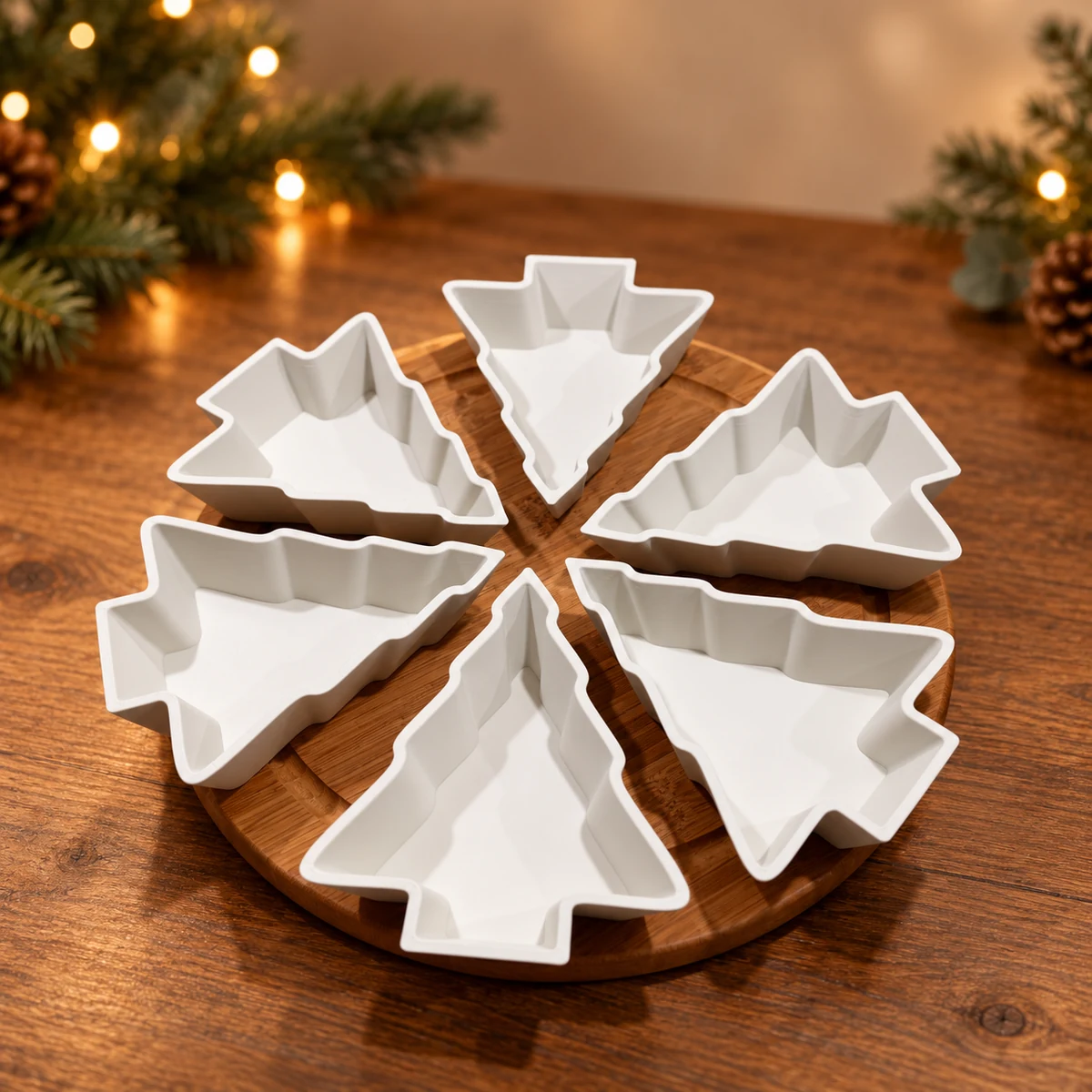 Kerstboom schaaltjes als 3D-geprinte kerstdecoratie