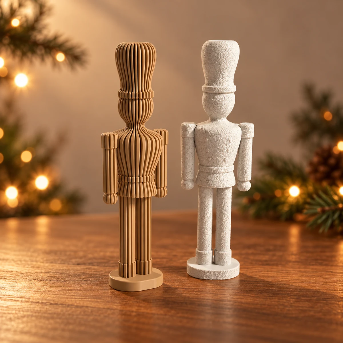 Notenkraker decoraties als 3D-geprinte kerstdecoratie